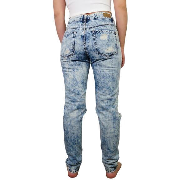 Urban Outfitters Garage Ripped Distressed Acid Wash Thrashed Boyfriend Jeans 0 - Picture 6 of 7